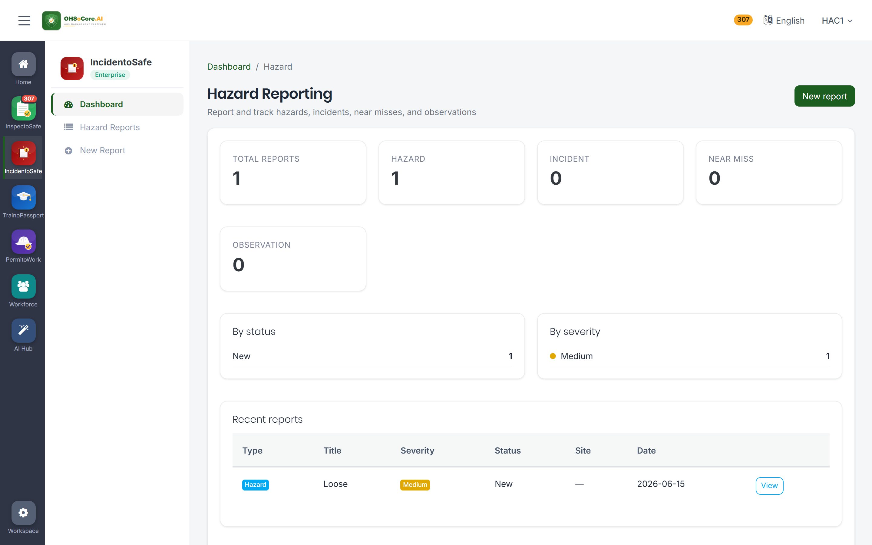 IncidentoSafe — hazard & incident reporting
